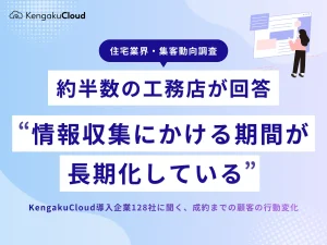 ＜工務店の集客チャネル調査2025＞約半数の工務店が「情報収集にかける期間が長期化している」と回答